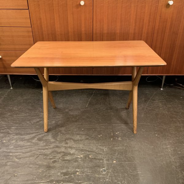 1960s Danish Modern X Base Side Table