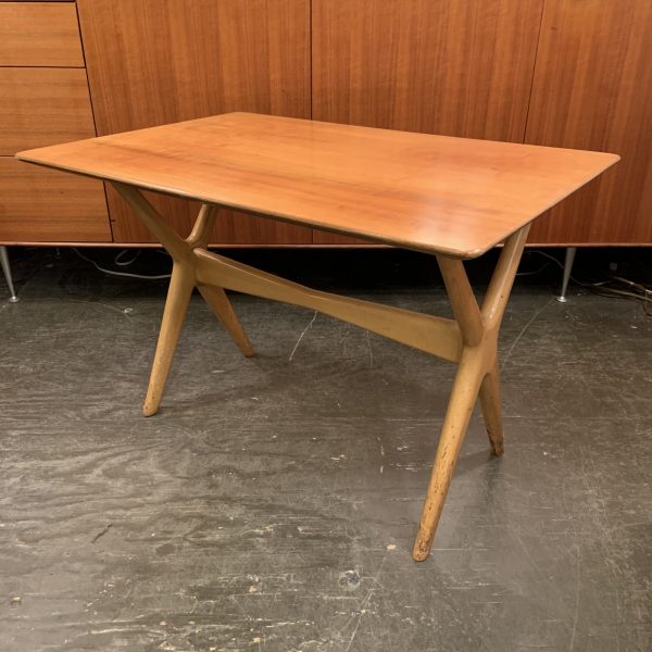 1960s Danish Modern X Base Side Table