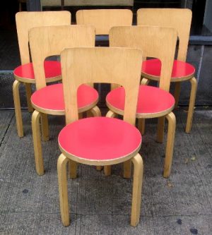 Alvar Aalto High Back Dining Chairs