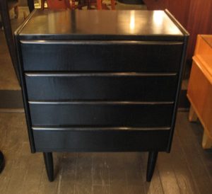 Black Lacquered Bachelors Chests from Sweden