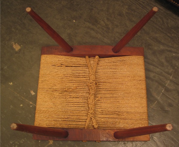 George Nakashima Walnut with Grass Rope Stools