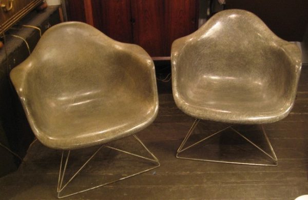 Eames Rope Edge Chairs on LAR Bases from 1947
