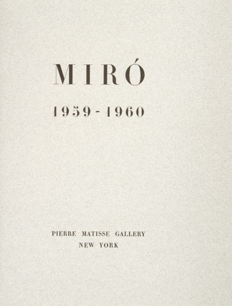 Rare Joan Miro Book from 1961 with Loose Lithographs