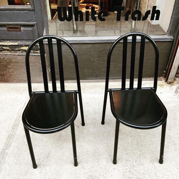Robert Mallet-Stevens Black Dining Chairs for Pallucco - a Pair