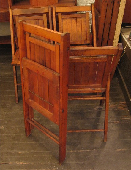 Folding Wooden Chairs from the 1940s