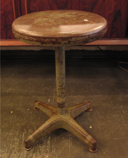Adjusta-Stool Industrial Style Metal Stool from the 1950s
