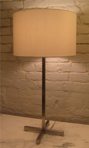 Nessen Nickel Plated X Base Table Lamp