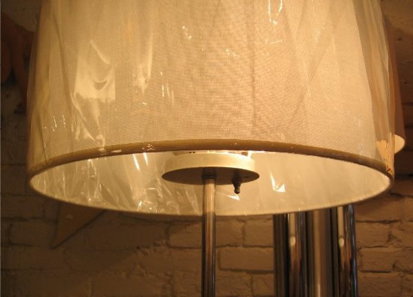 Marble Based Chrome Floor Lamp by Laurel