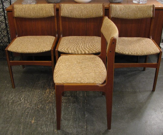 Four Teak Dining Chairs Attributed To Eric Buck