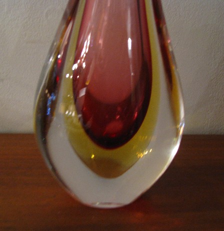 Tall Teardrop Shaped Single Stem Vase by Flavio Poli