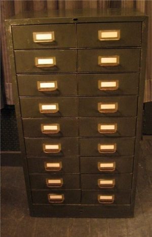 18 Drawer Small Metal Cabinet