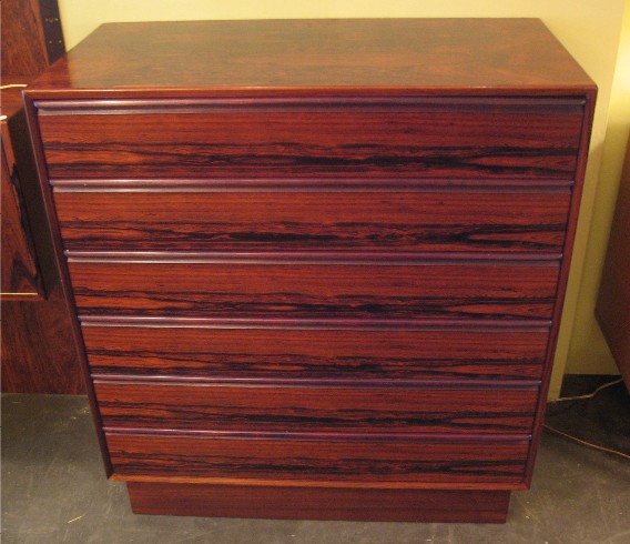 Brazilian Rosewood Six Drawer Dresser from Norway