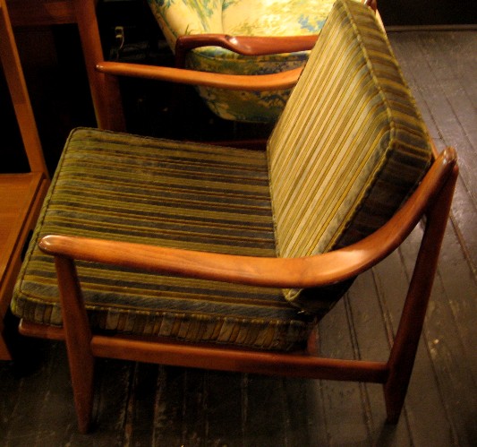 Danish Bent Walnut Club Chair