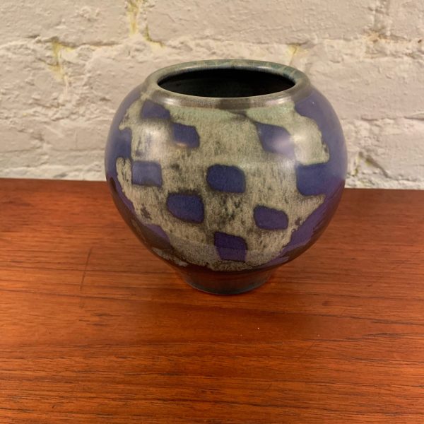 Studio Pottery Orb Shaped Vase by Michael Saul