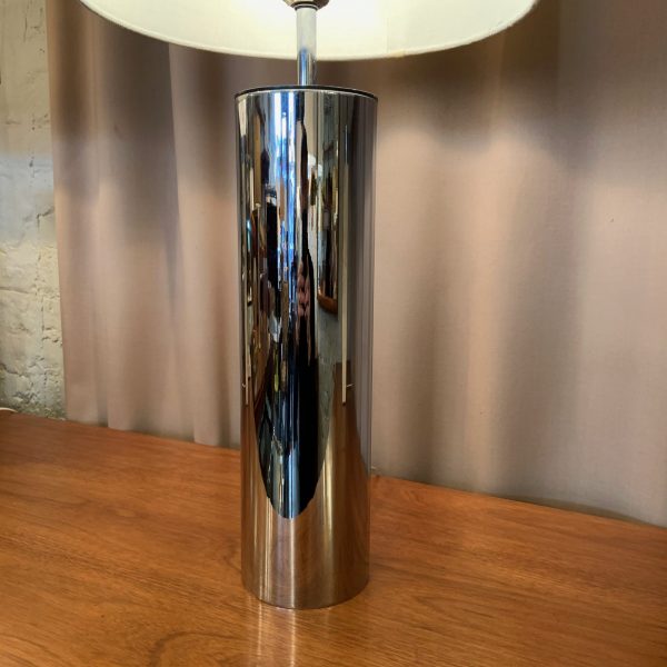 Chrome Tube Lamp attributed to Nessen