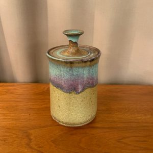 Studio Pottery Lidded Jar, Unsigned