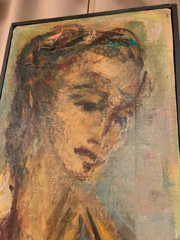 Portrait of a Woman, Oil on Canvas by Polan Circa 1960