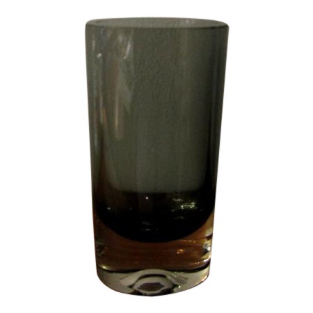 Kaj Franck Smoke Gray Oval Glass Vase