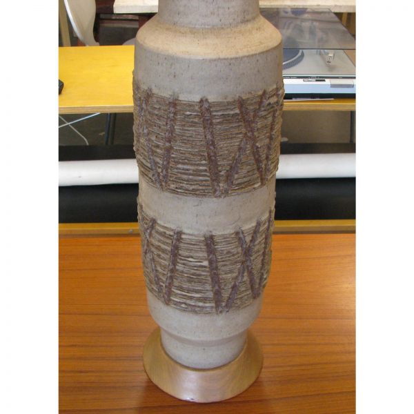 Lee Rosen for Design Technics Textured Ceramic Cylindrical Lamp