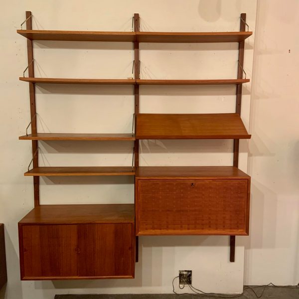 Two Bay Cado Royal Wall System in Teak by Poul Cadovius