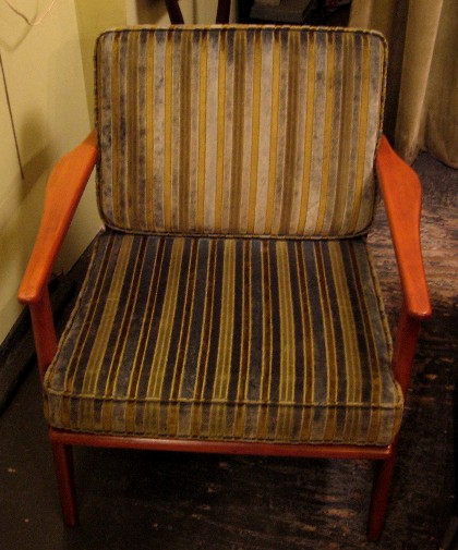Walnut Framed Club Chair