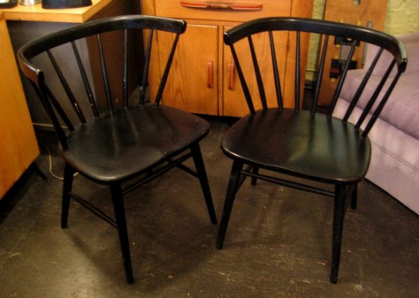Pair of Lacquered Side Chairs