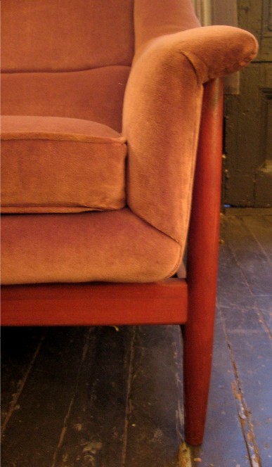 Teak Framed Upholstered Club Chair by Dux