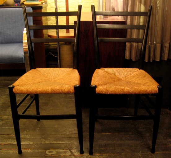 Pair of Italian Ladderback Side Chairs