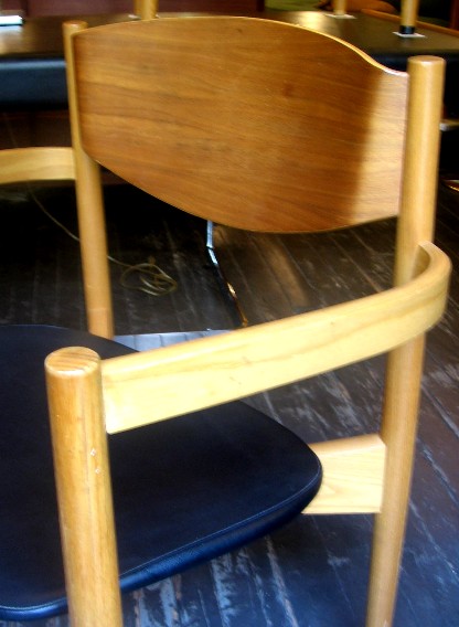 Bent Teak and Oak Dining Armchairs by Jens Risom