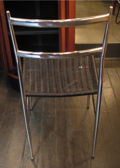 Six Chrome Superleggera Gio Ponti Style Chairs