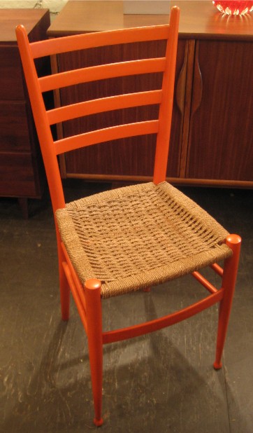 Orange Ladderback Chair from Italy