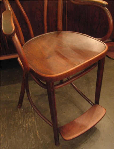 Old Thonet Bentwood Billiard Stool with Heart Shaped Back