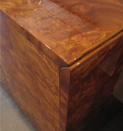 Burl Wood Credenza by Paul Mayen for Intrex