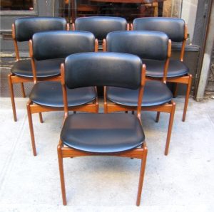 Set of Six Erik Buck Teak Dining Chairs