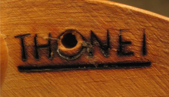Set of Four Thonet Bent Wood Stools in Oak