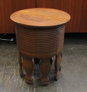 Solid Oak Antique Stool / Table