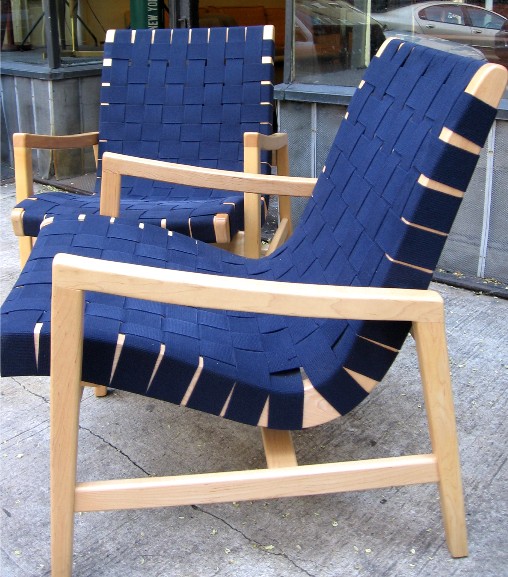 Jens Risom for Knoll Lounge Chair with Arms Pair