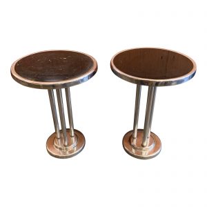Machine Age Wolfgang Hoffman Chrome & Bakelite Cocktail Tables