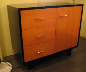 George Nelson 3 Drawer 1 Door Two Toned Cabinet