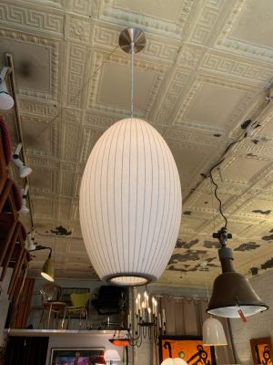 George Nelson Cigar Shaped Pendant Lamps