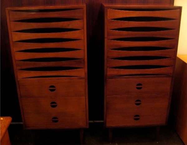 Pair of 1950s Narrow Dressers