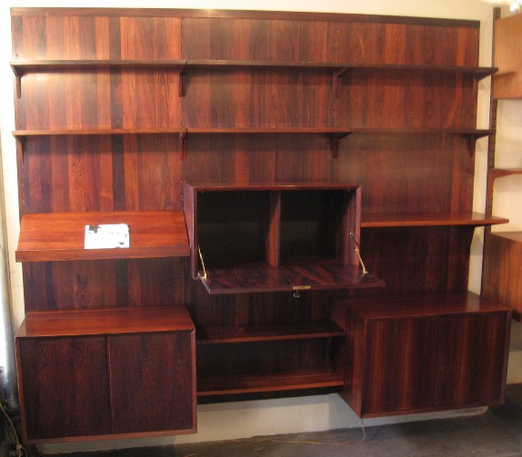 Poul Cadovius 3 Bay Cado System Rosewood Panel Wall Unit