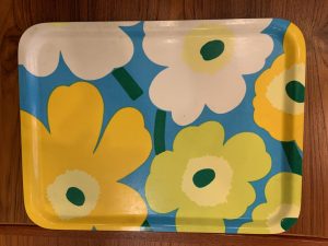 Marimekko Laminated fabric and Wood "Flower" Tray