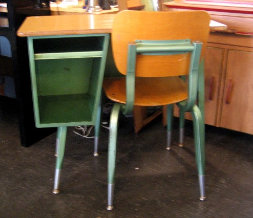 1950s Classroom Desk and Chair