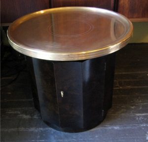 Brass Top Round Side Table