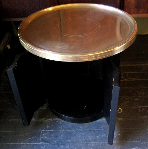 Brass Top Round Side Table