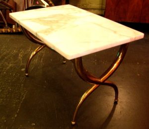 Brass and Marble Cocktail Table from Italy