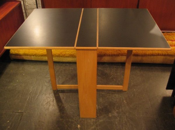 Beech and Formica Gate Leg Table from Sweden