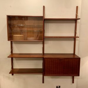 Two Bay Royal Wall System by Poul Cadovius in Walnut