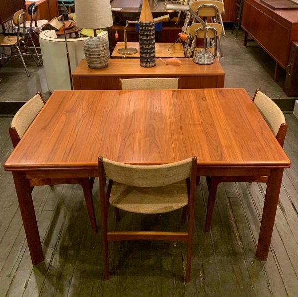 Teak Draw Leaf Extension Dining Table from Denmark